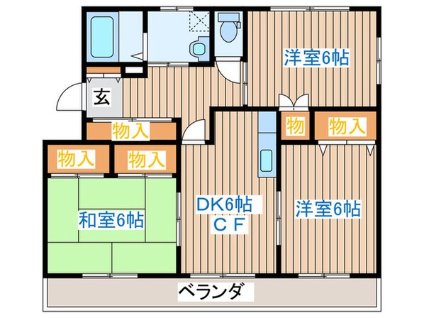 ハイツ深山の物件間取画像